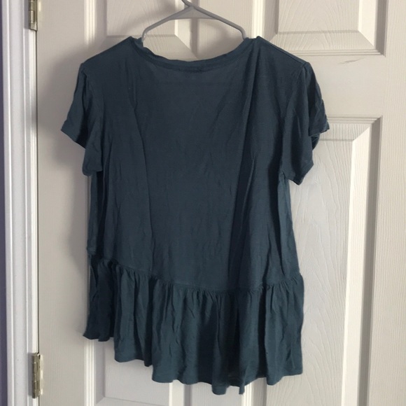 Teal Peplum Top - Picture 3 of 3